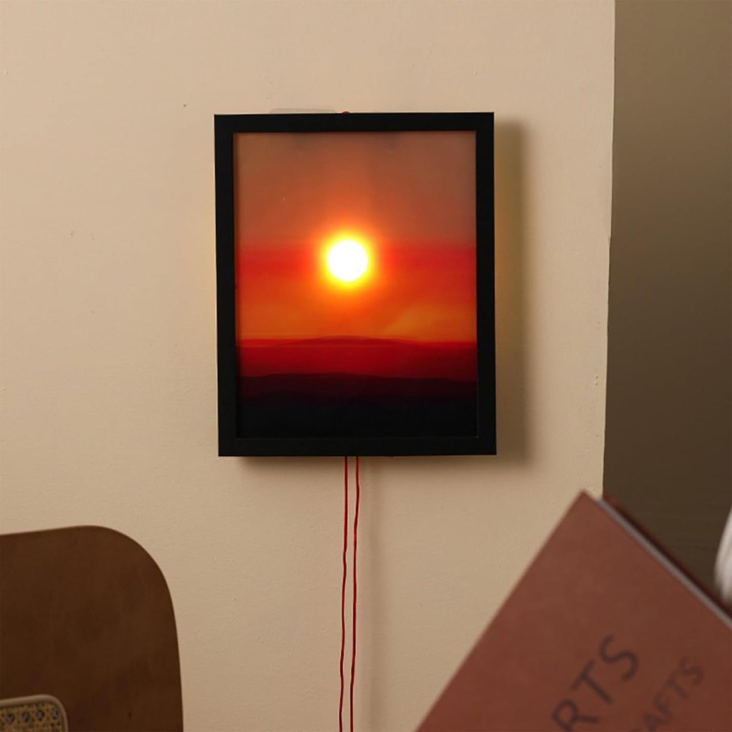 Lámpara de pared cinética con atardecer y amanecer